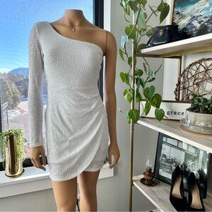 Samantha One-Shoulder Mini Dress by Mi Ami of Francesca’s , NWT, Medium